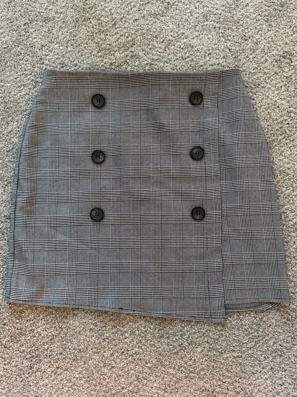 Magnolia Boutique Double-Breasted Plaid Mini Skirt